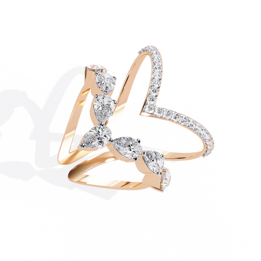 Modern Open Design Lab Grown Diamond Ring