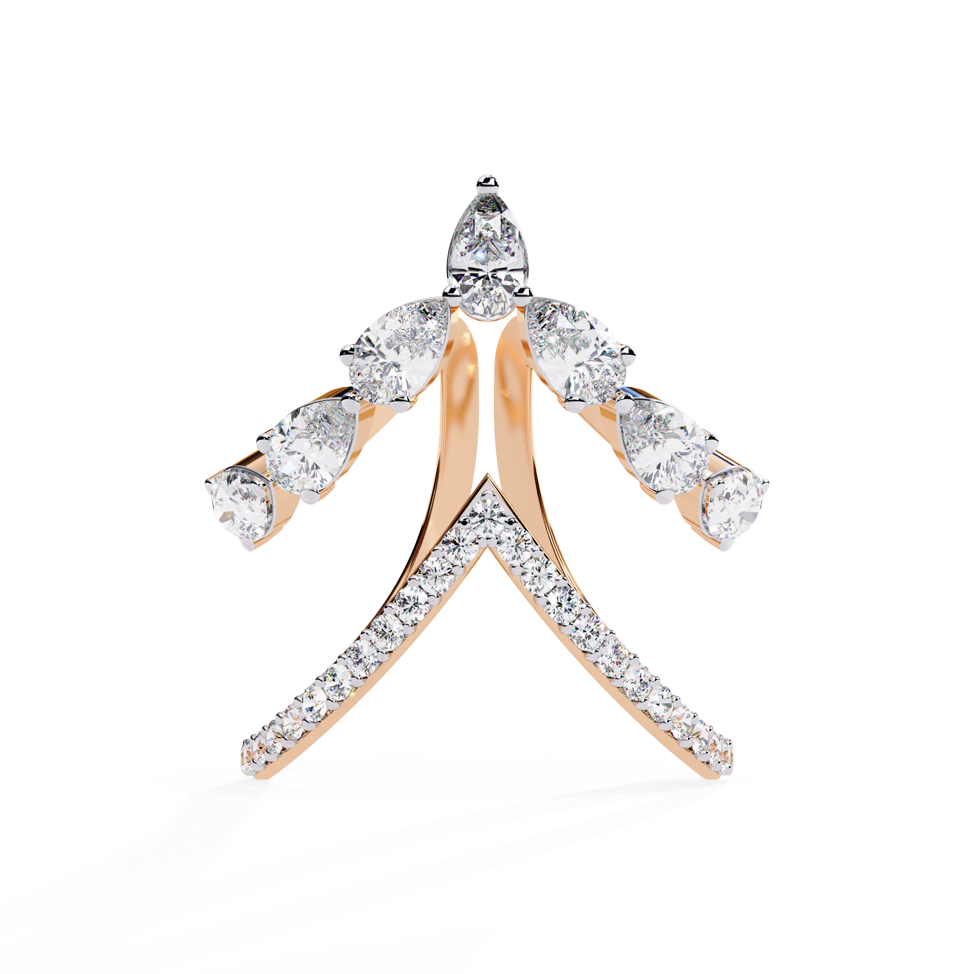 Modern Open Design Lab Grown Diamond Ring