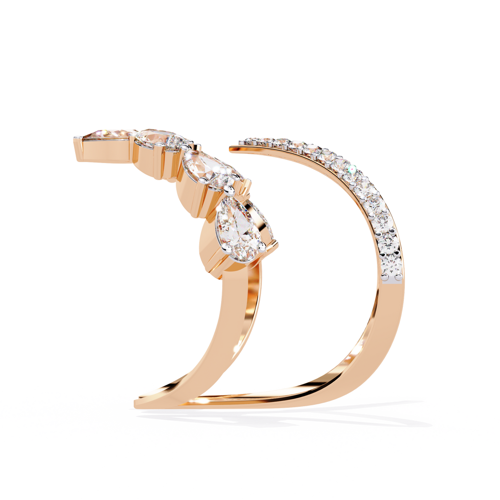 Modern Open Design Lab Grown Diamond Ring