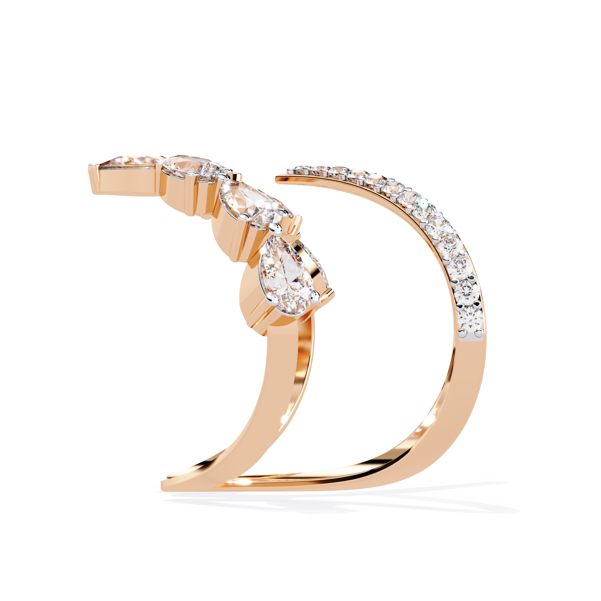 Modern Open Design Lab Grown Diamond Ring