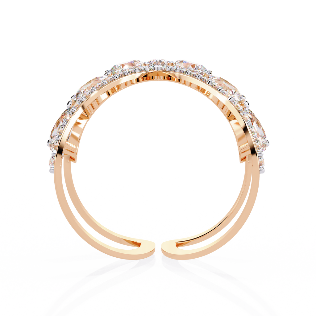Modern Open Design Lab Grown Diamond Ring