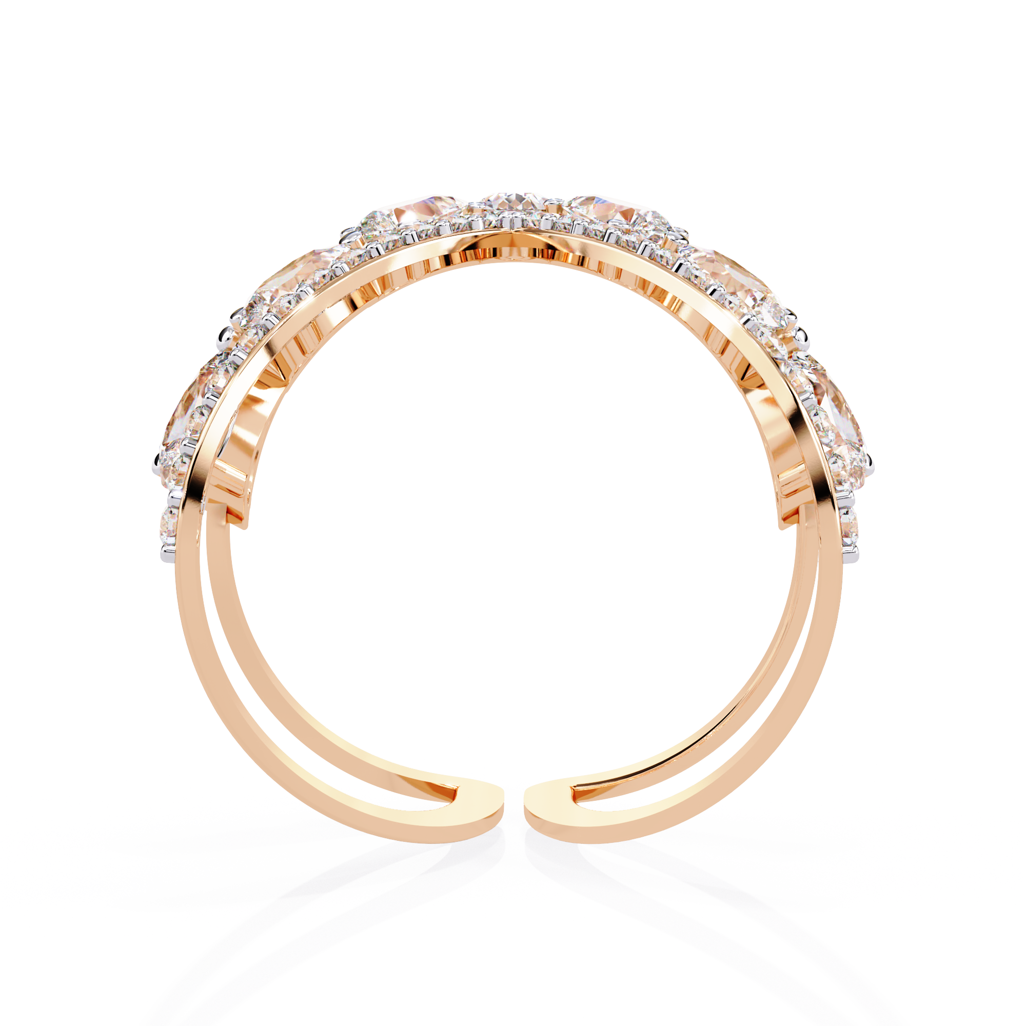 Modern Open Design Lab Grown Diamond Ring