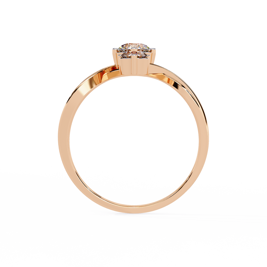 Modern Three Stone Lab Grown Diamond Ring