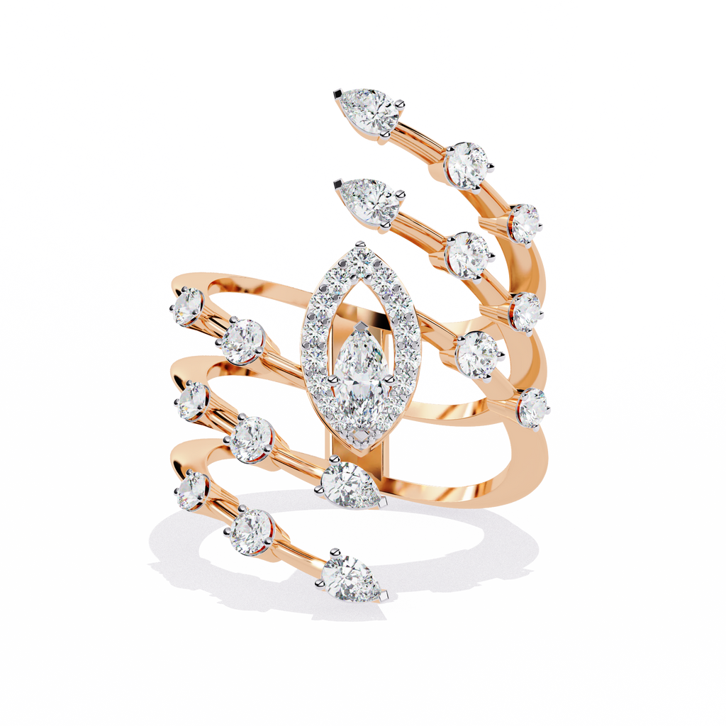 Multi Band Crown Lab Grown Diamond Ring