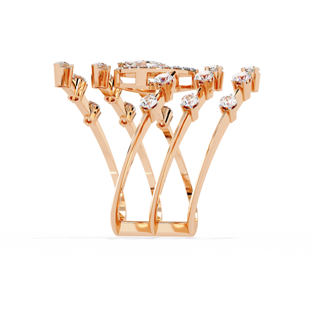 Multi Band Crown Lab Grown Diamond Ring