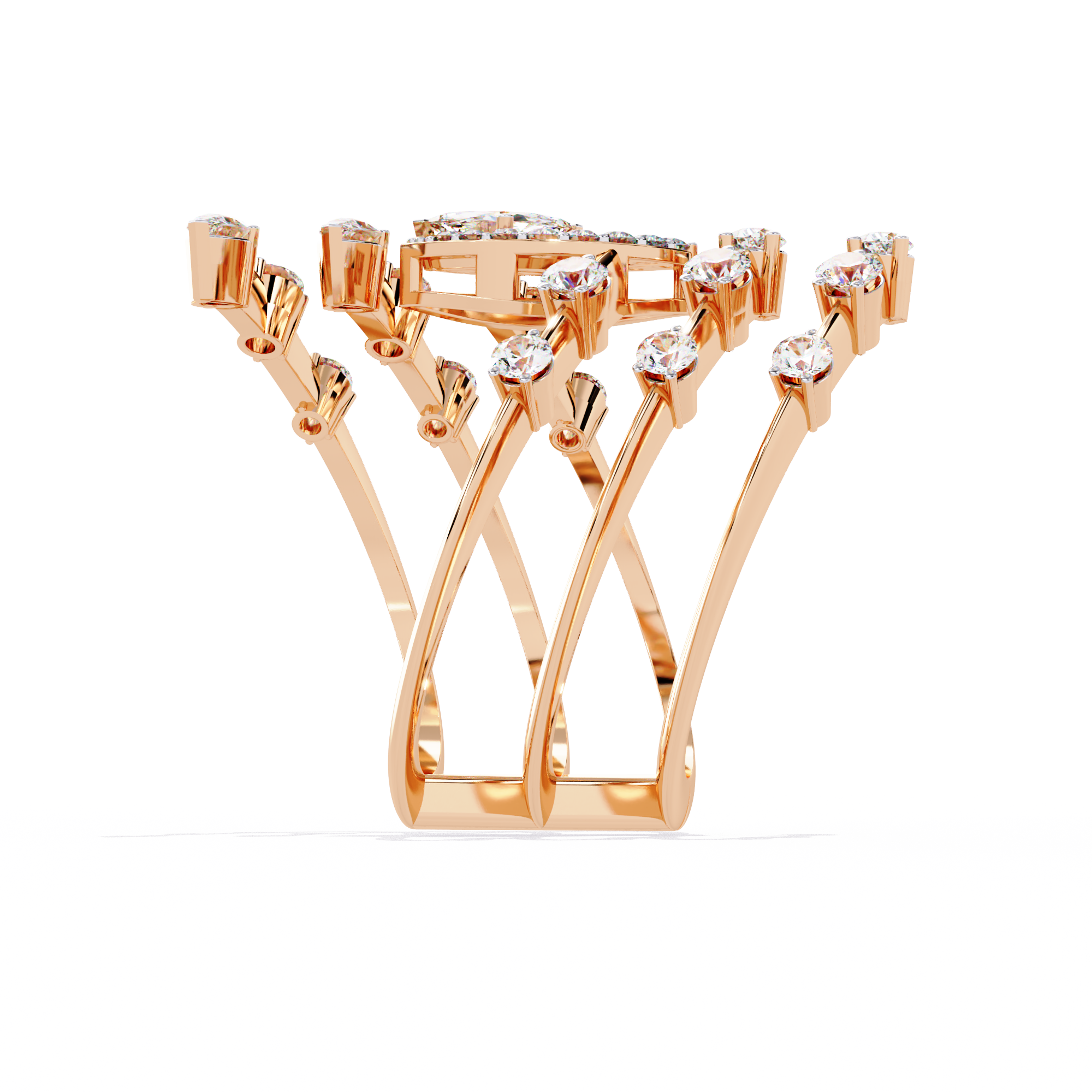 Multi Band Crown Lab Grown Diamond Ring