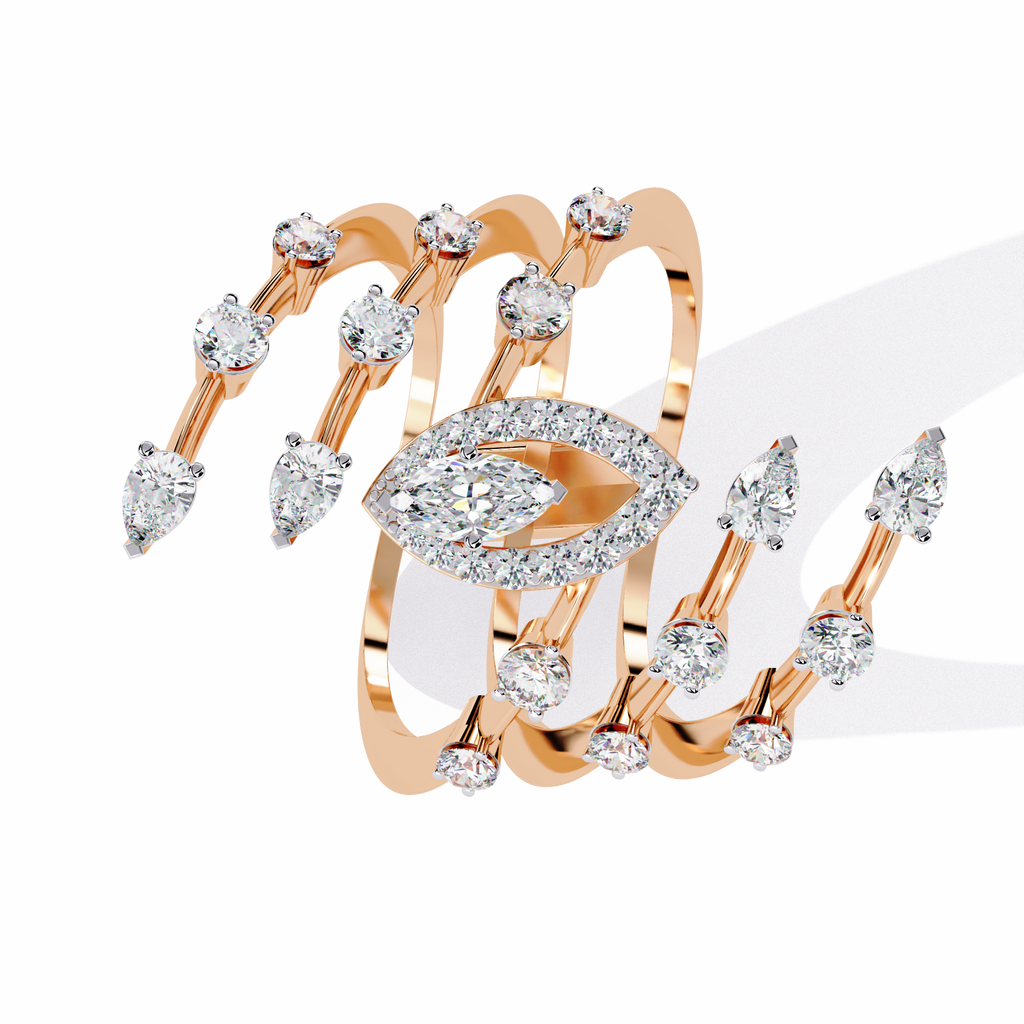 Multi Band Crown Lab Grown Diamond Ring
