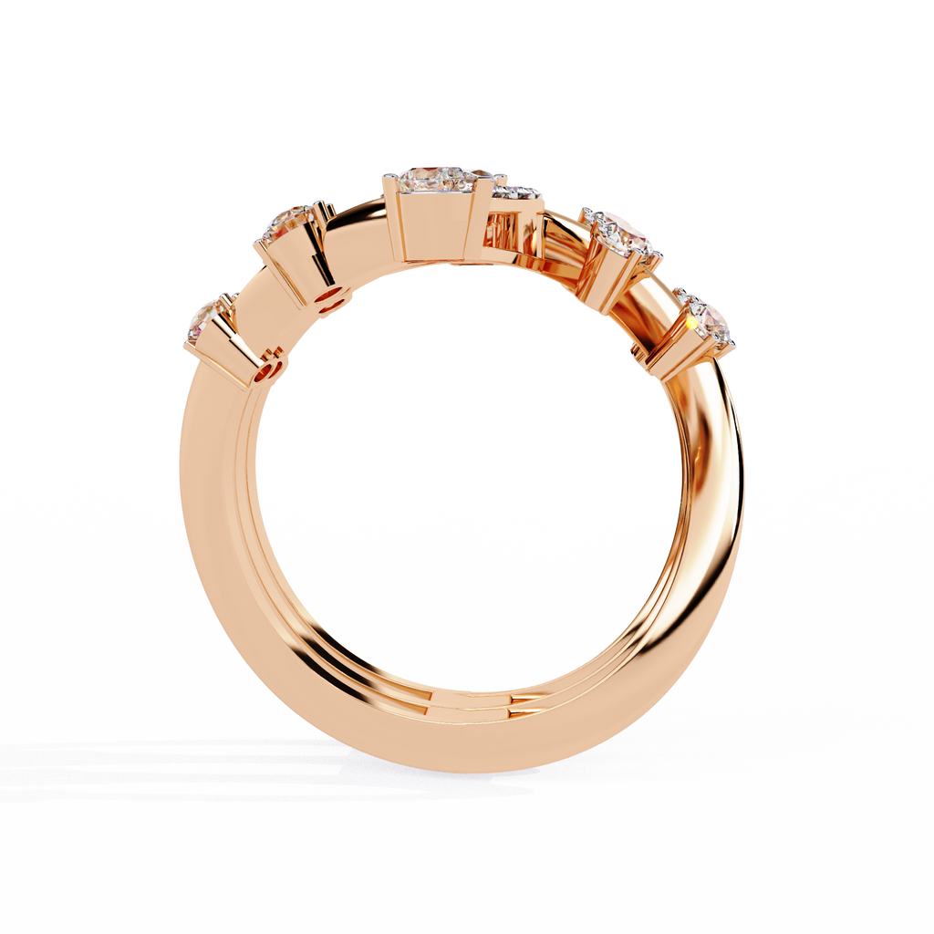 Multi Band Crown Lab Grown Diamond Ring