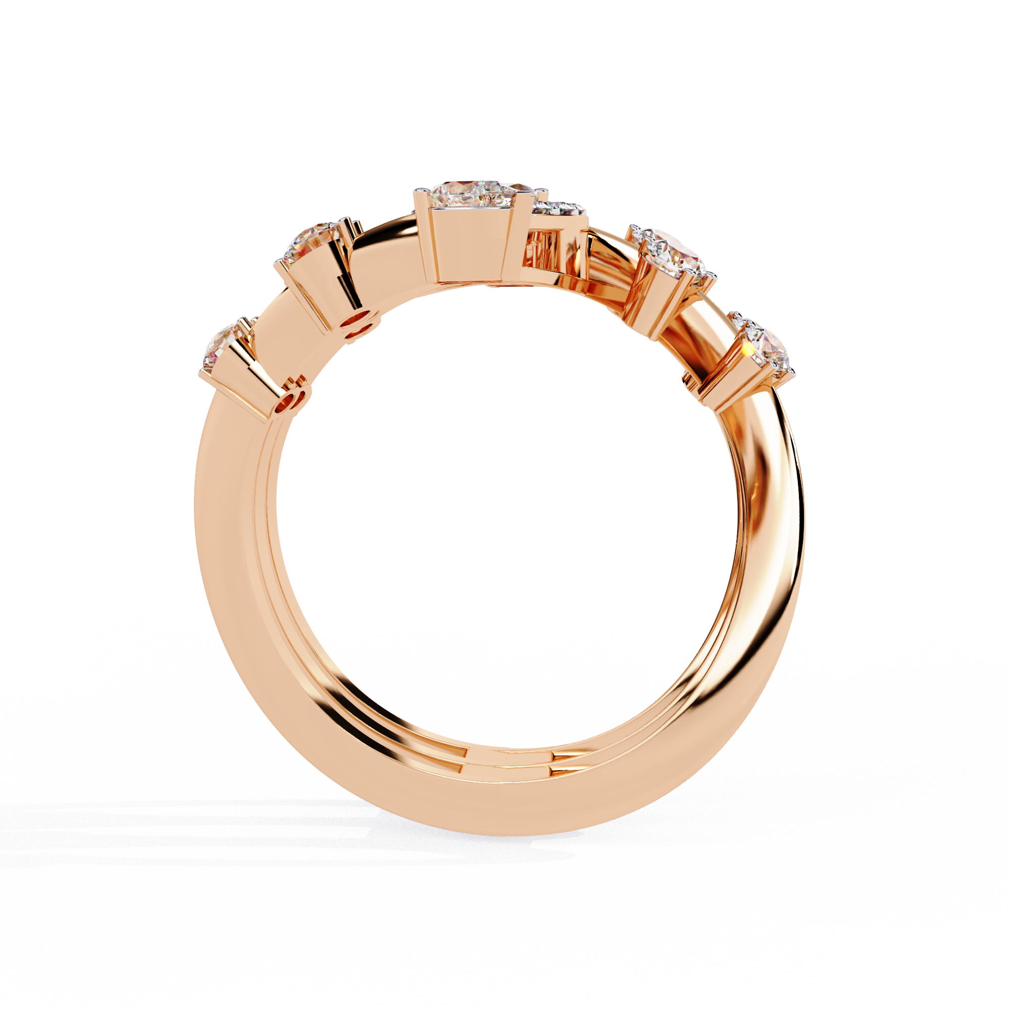 Multi Band Crown Lab Grown Diamond Ring