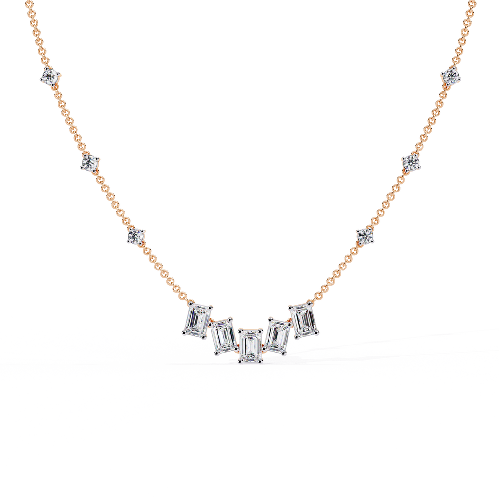 Noor Emerald Mosaic Diamond Necklace