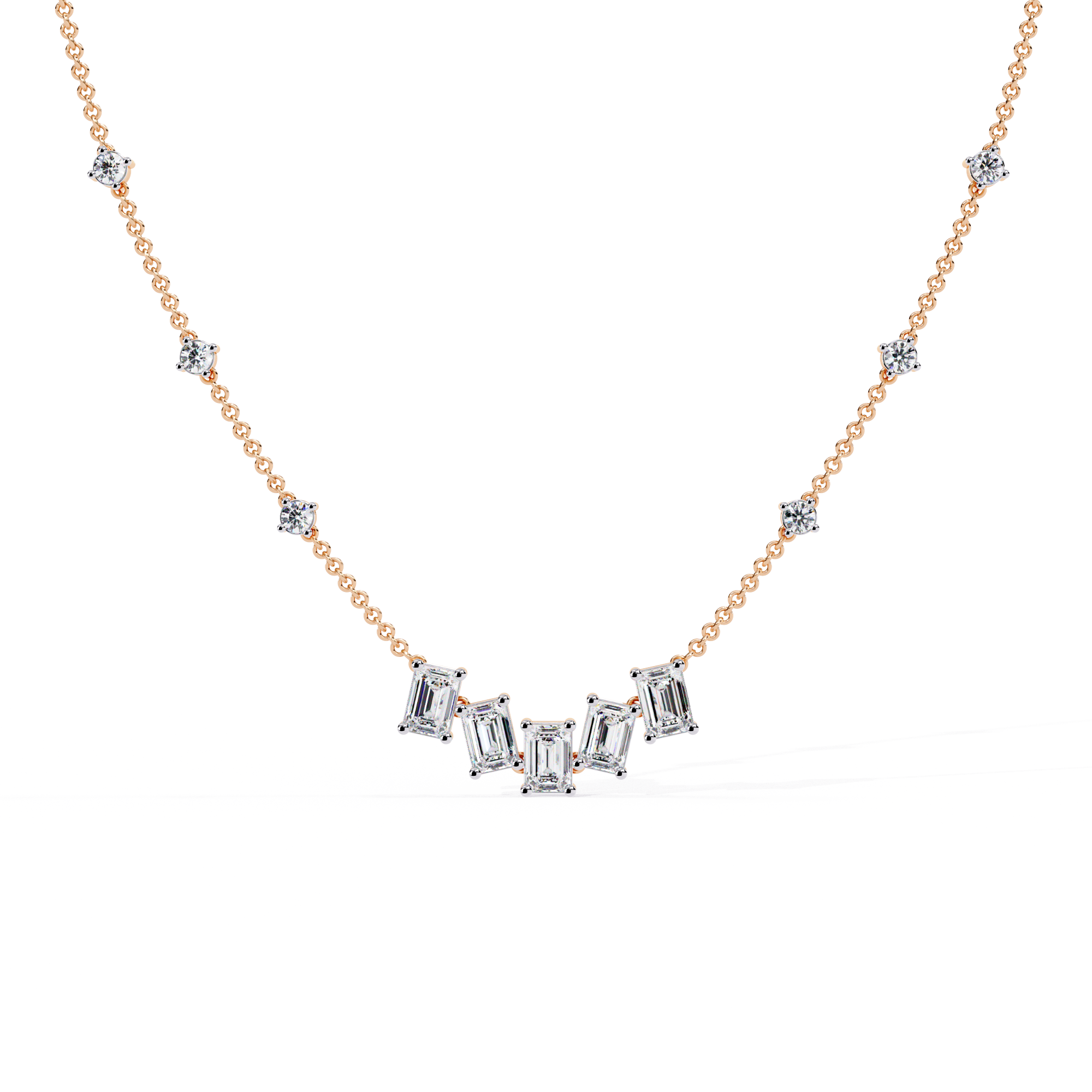 Noor Emerald Mosaic Diamond Necklace