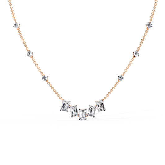 Noor Emerald Mosaic Diamond Necklace