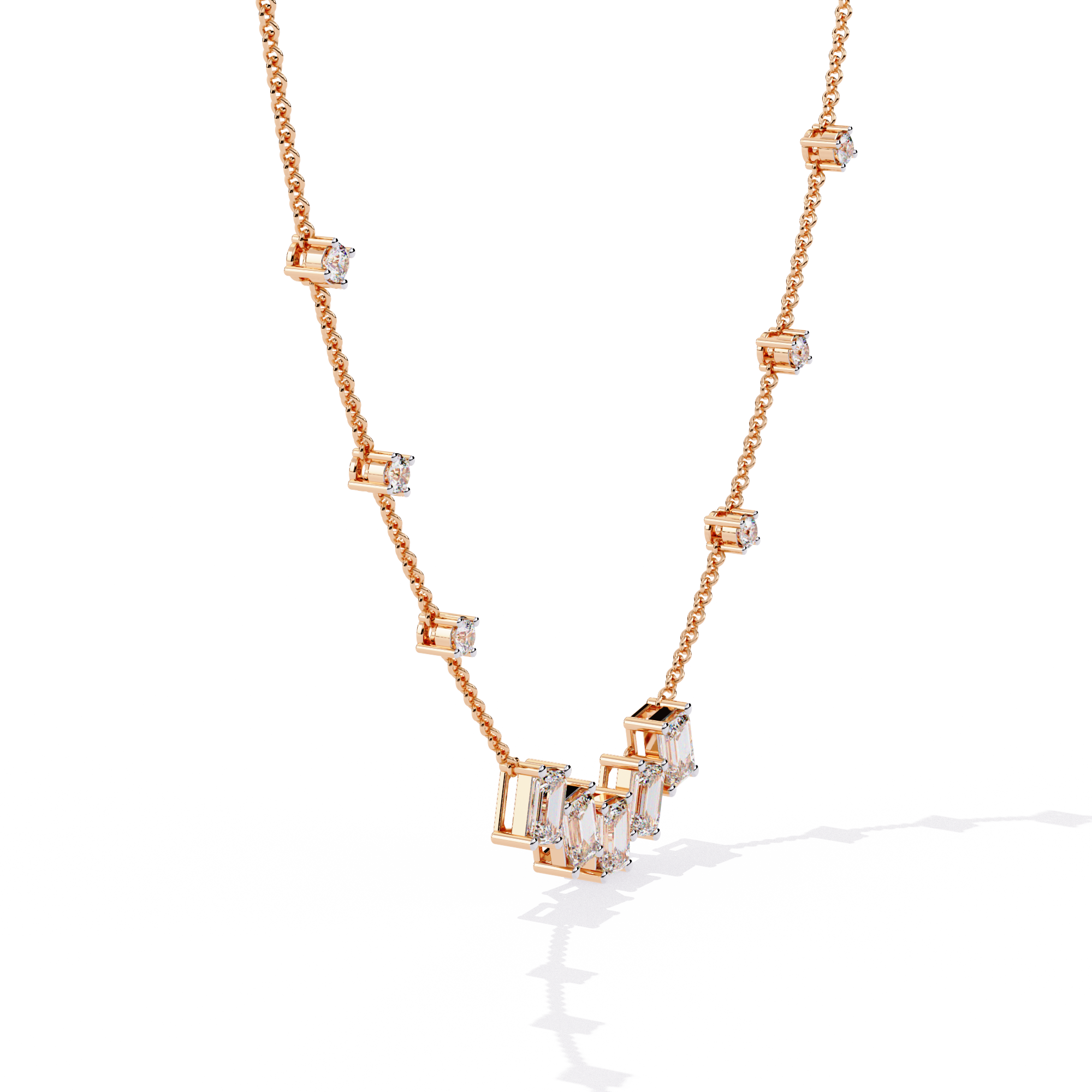 Noor Emerald Mosaic Diamond Necklace