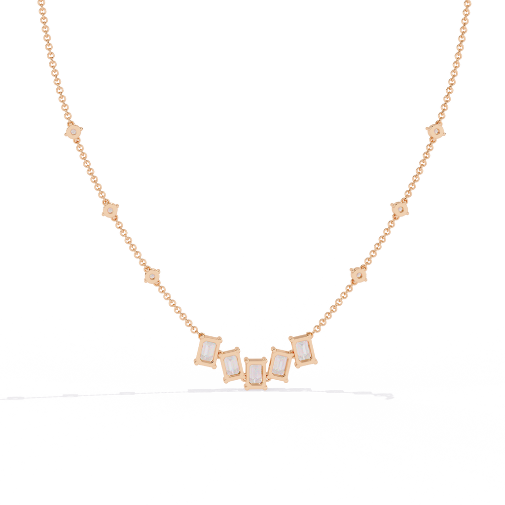 Noor Emerald Mosaic Diamond Necklace