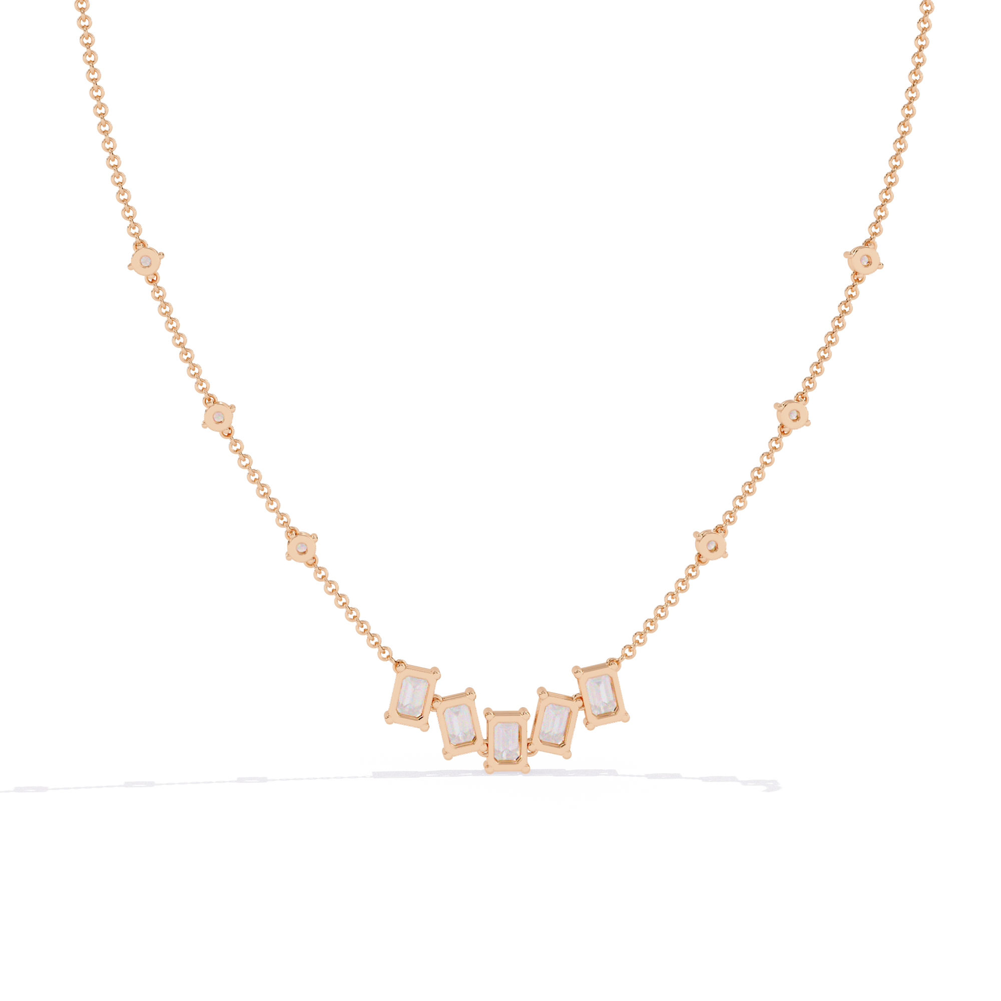 Noor Emerald Mosaic Diamond Necklace
