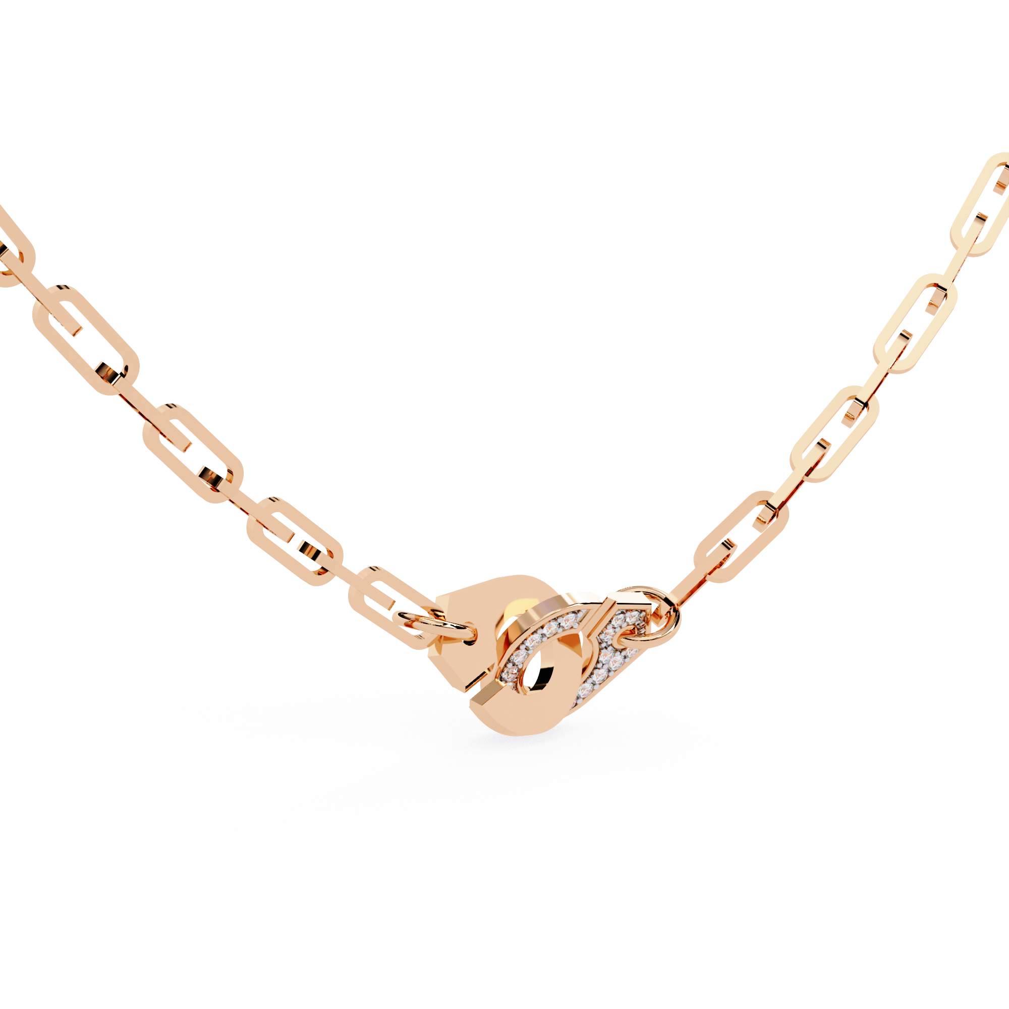 Nova Bolt Diamond Link Necklace