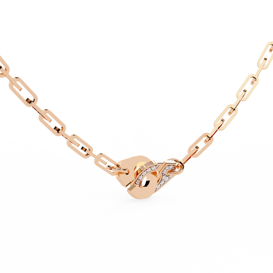 Nova Bolt Diamond Link Necklace
