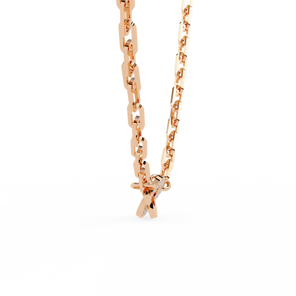 Nova Bolt Diamond Link Necklace