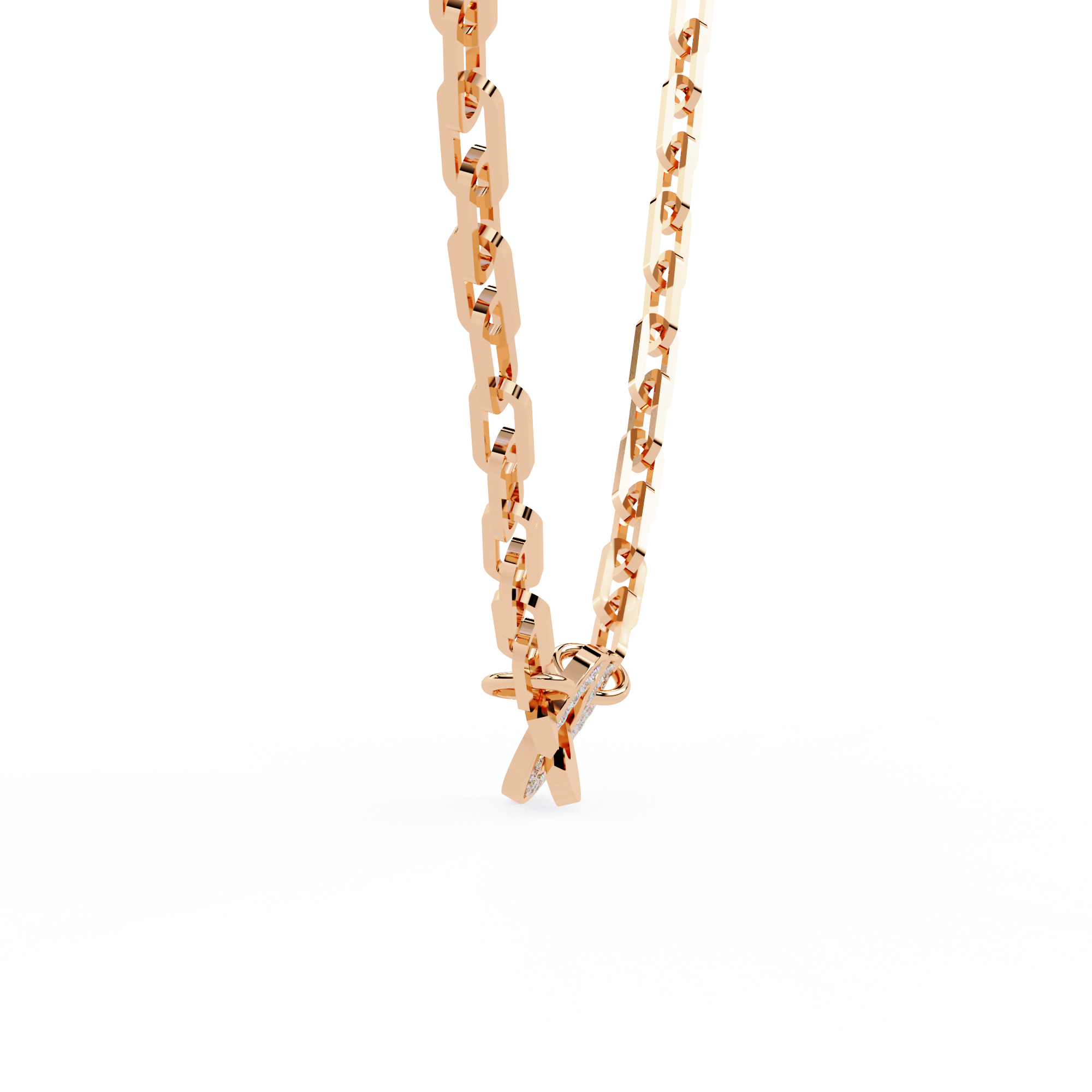 Nova Bolt Diamond Link Necklace