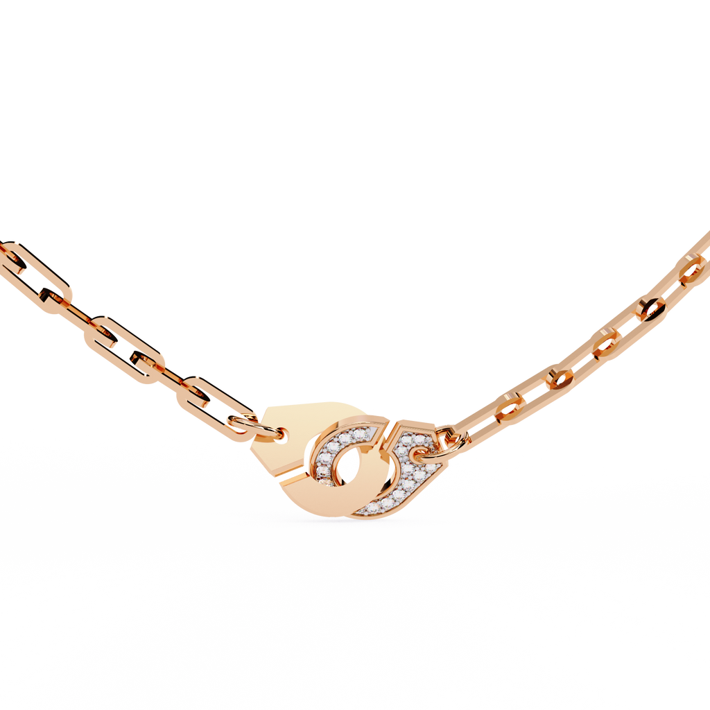 Nova Bolt Diamond Link Necklace