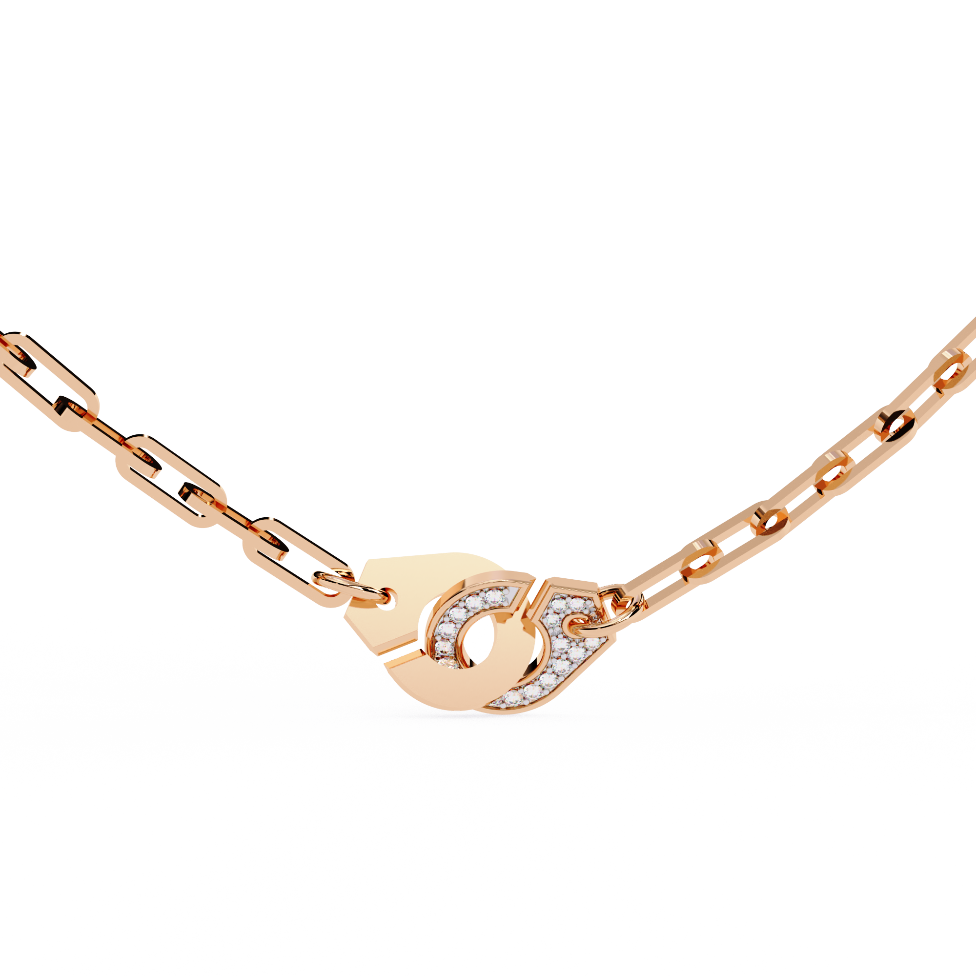 Nova Bolt Diamond Link Necklace