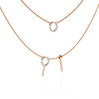 Orbit & Axis Diamond Necklace Duo