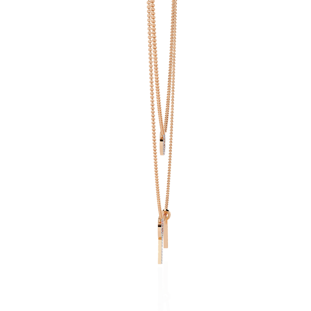 Orbit & Axis Diamond Necklace Duo