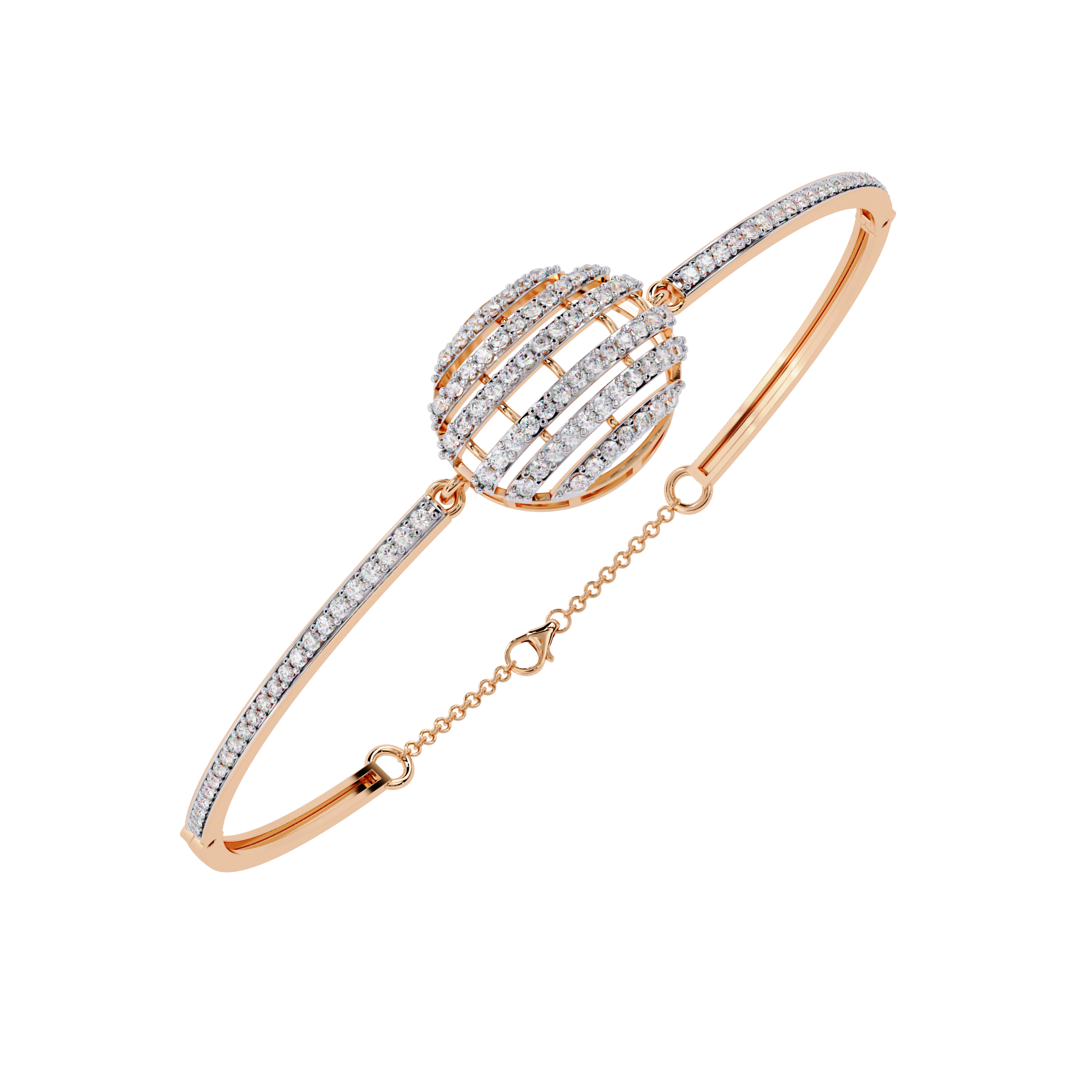 Orbit Halo Lab Grown Diamond Bracelet