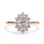 Oval Cut Halo Lab Grown Diamond Ring