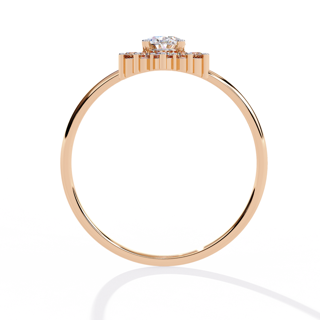 Oval Cut Halo Lab Grown Diamond Ring