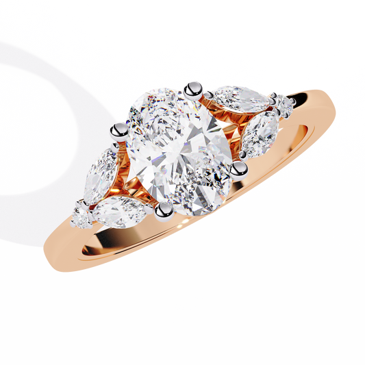 Oval Cut Lab Grown Diamond Ring