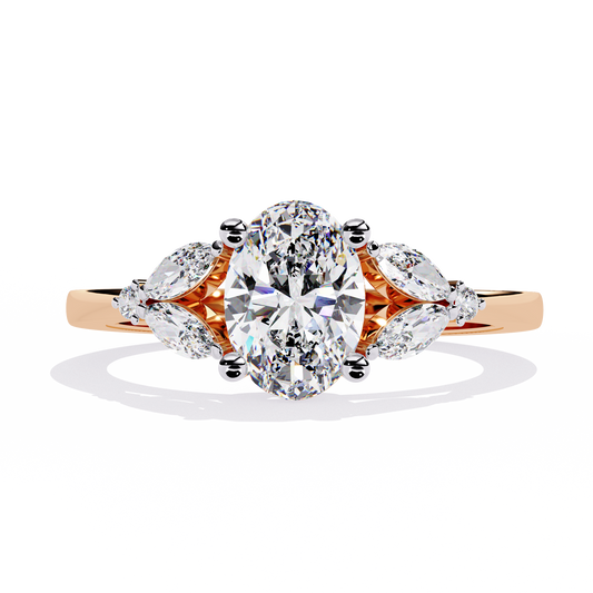 Oval Cut Lab Grown Diamond Ring