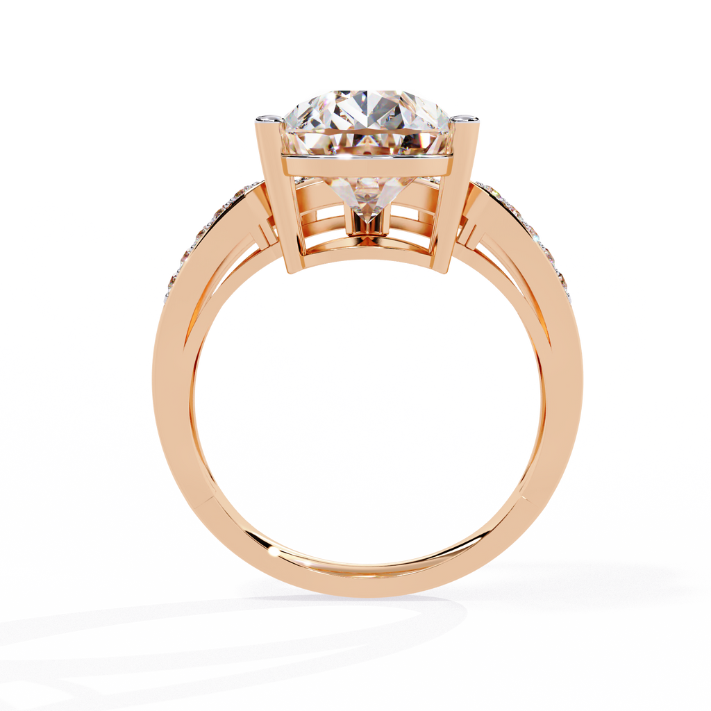 Pear Cut Double Band Lab Grown Diamond Ring