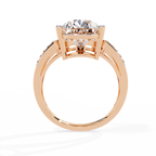 Pear Cut Double Band Lab Grown Diamond Ring