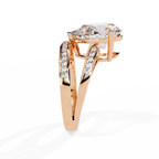 Pear Cut Double Band Lab Grown Diamond Ring