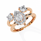 Pear Cut Halo Lab Grown Diamond Ring