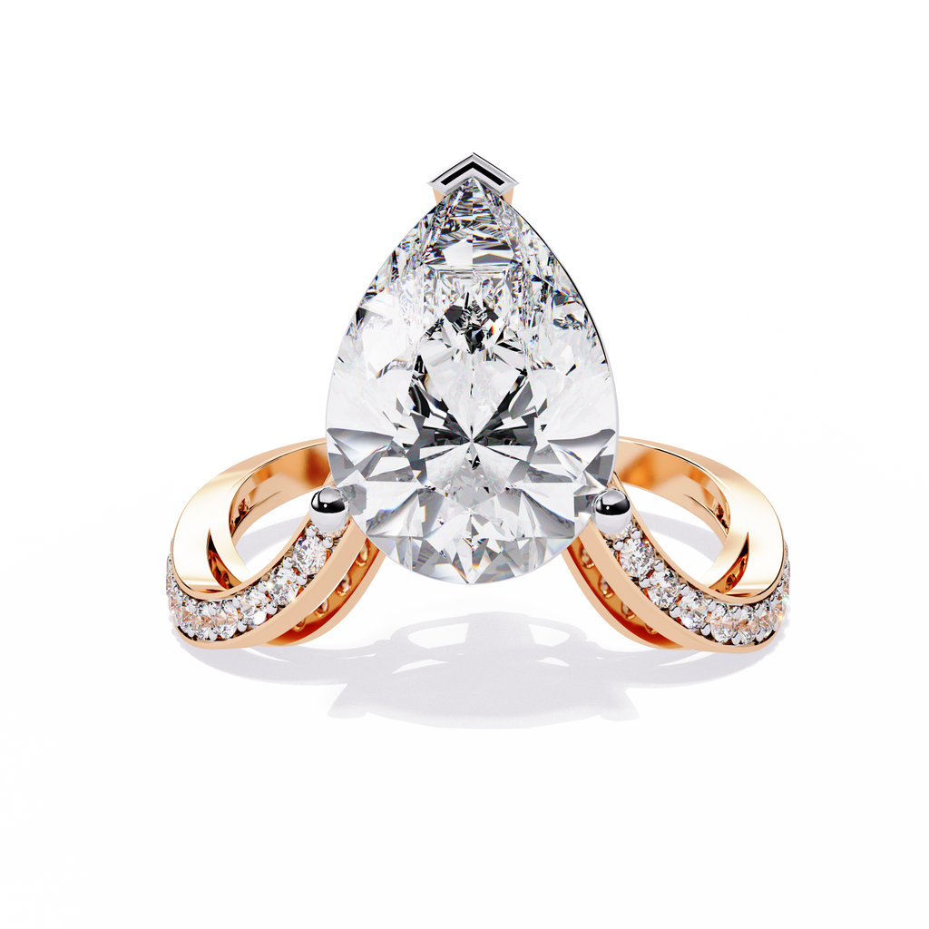 Pear Cut Infinity Lab Grown Diamond Ring