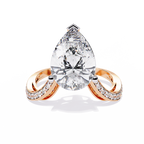 Pear Cut Infinity Lab Grown Diamond Ring