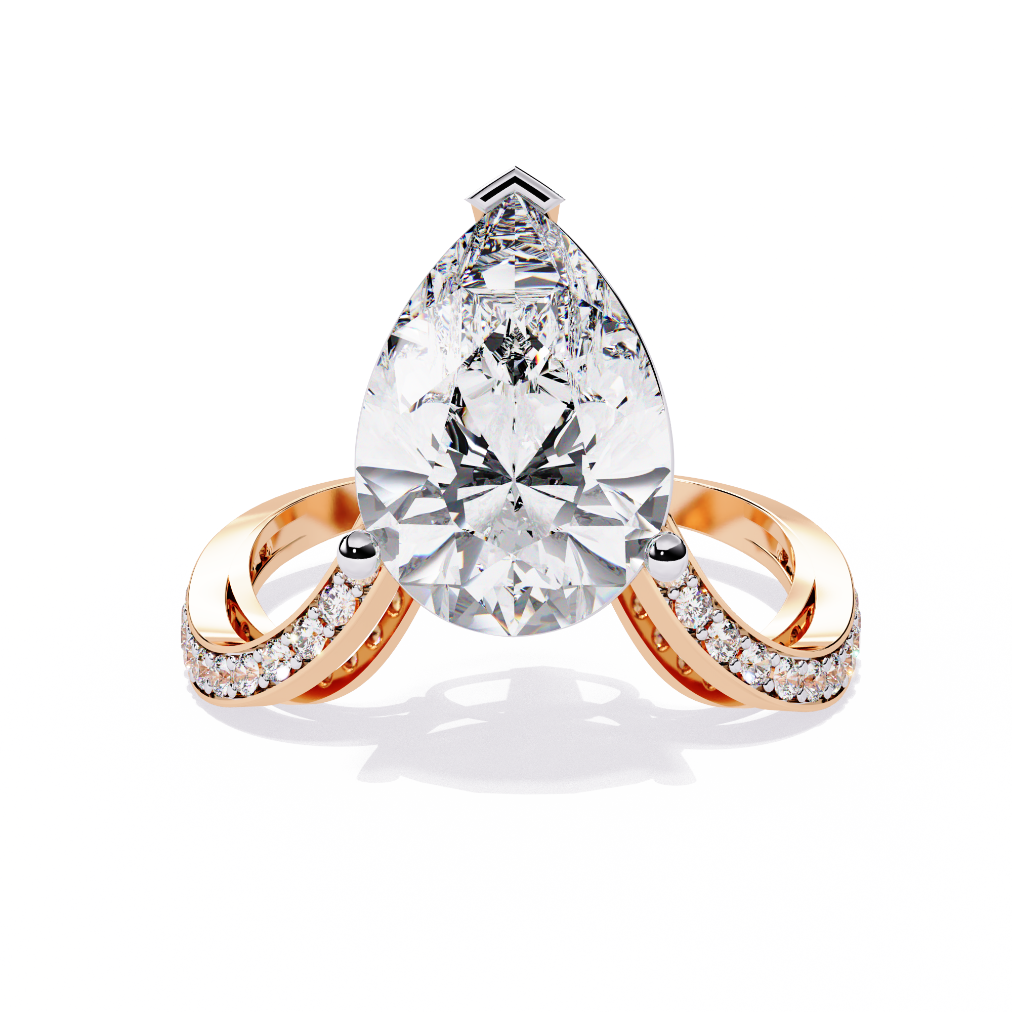 Pear Cut Infinity Lab Grown Diamond Ring