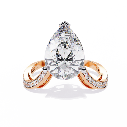Pear Cut Infinity Lab Grown Diamond Ring