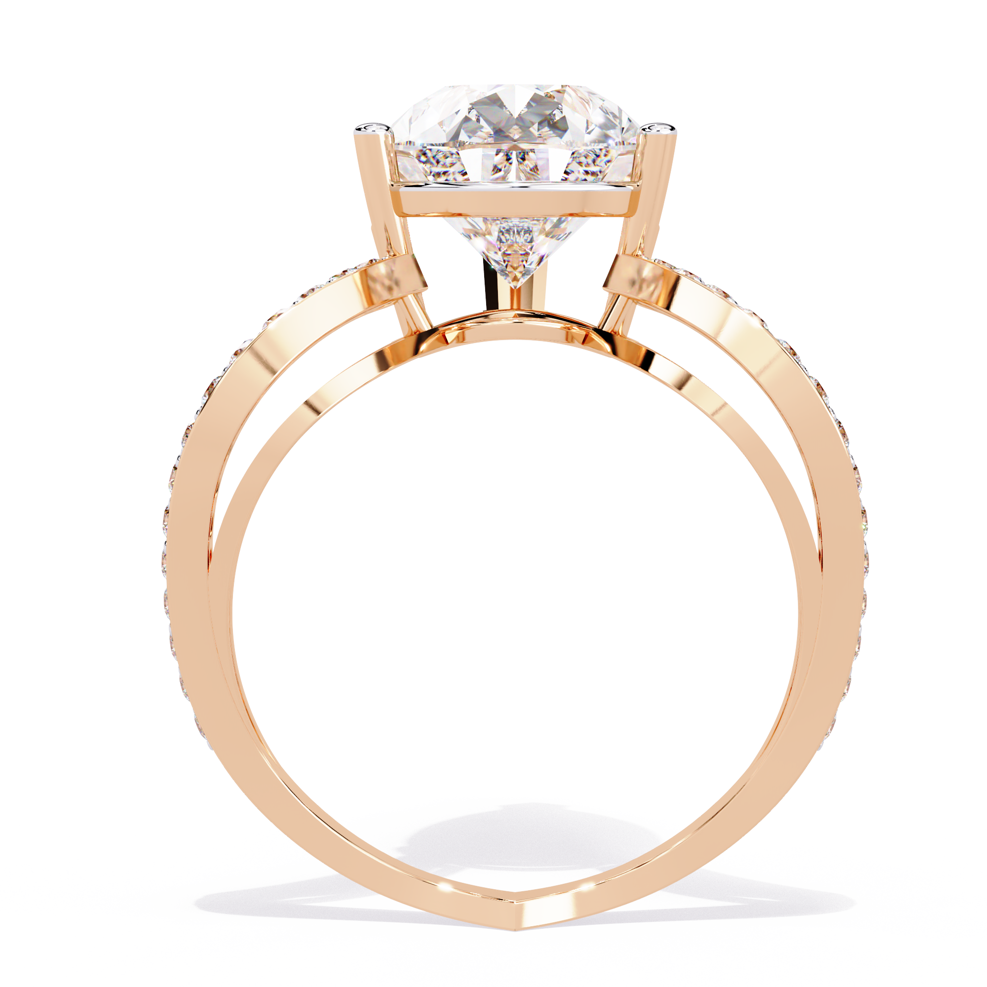 Pear Cut Infinity Lab Grown Diamond Ring