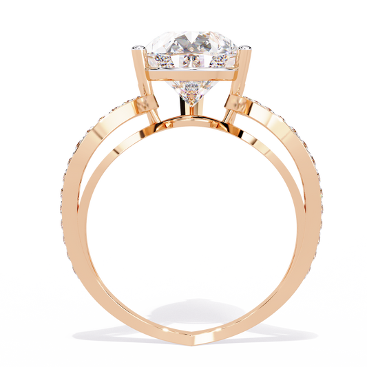 Pear Cut Infinity Lab Grown Diamond Ring