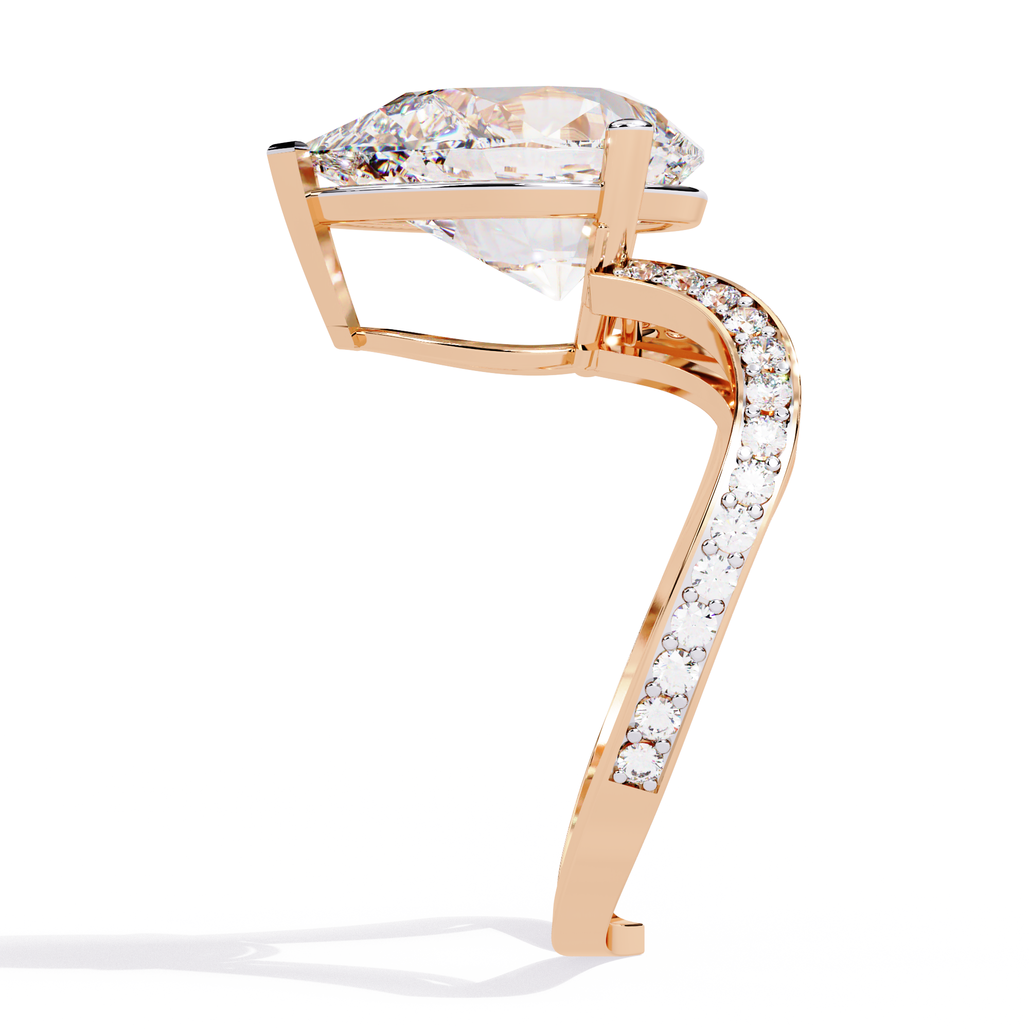 Pear Cut Infinity Lab Grown Diamond Ring
