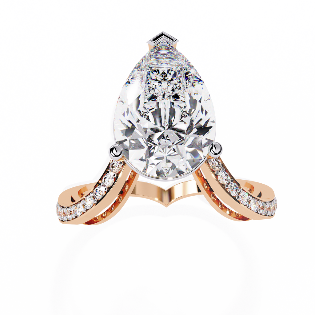 Pear Cut Infinity Lab Grown Diamond Ring
