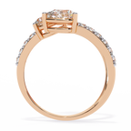 Pear Cut Spiral Lab Grown Diamond Ring