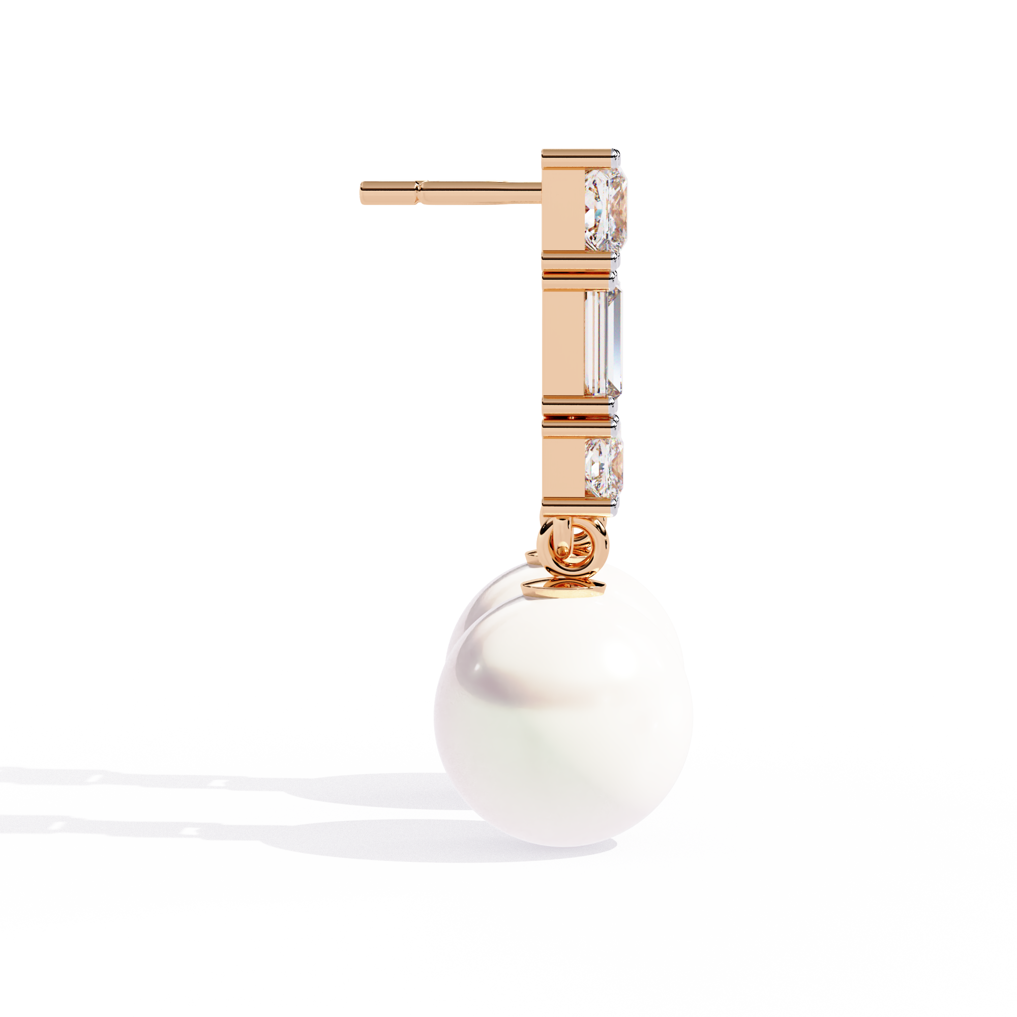 Pearl Prism Lab Grown Diamond Earrings