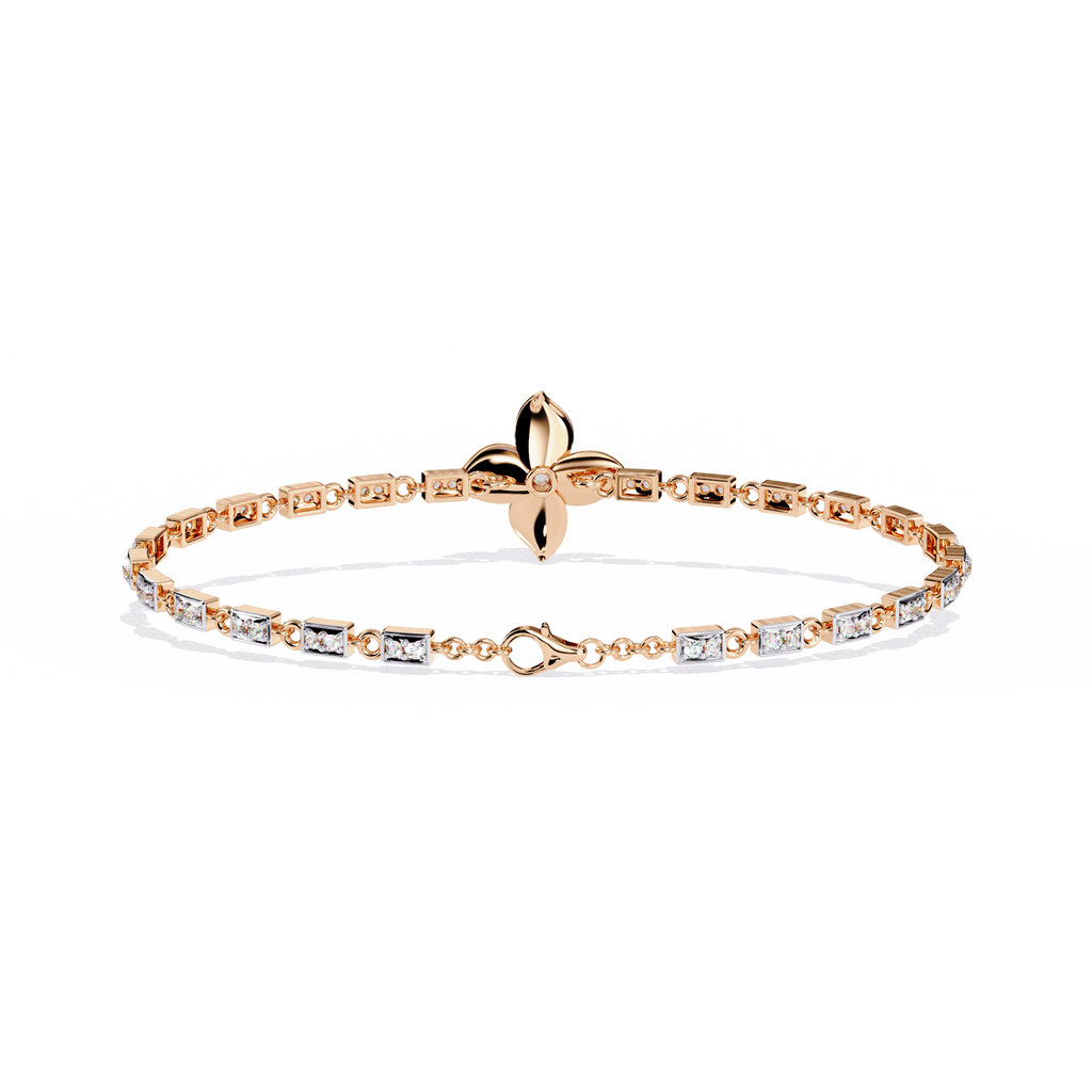 Petal Prism Floral Diamond Bracelet