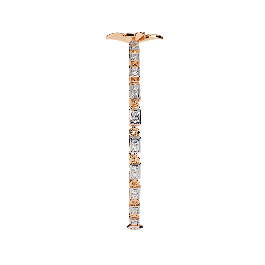 Petal Prism Floral Diamond Bracelet