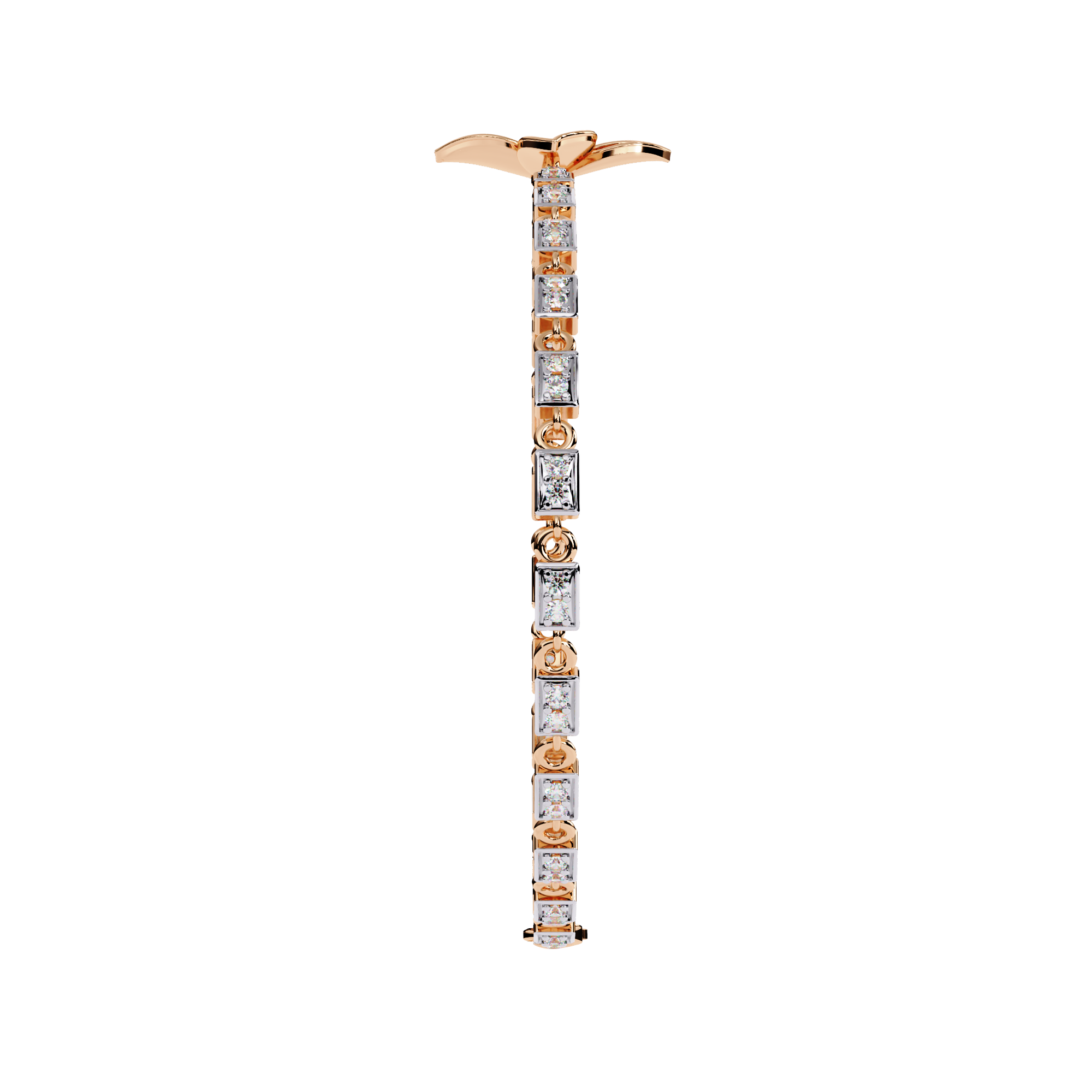 Petal Prism Floral Diamond Bracelet
