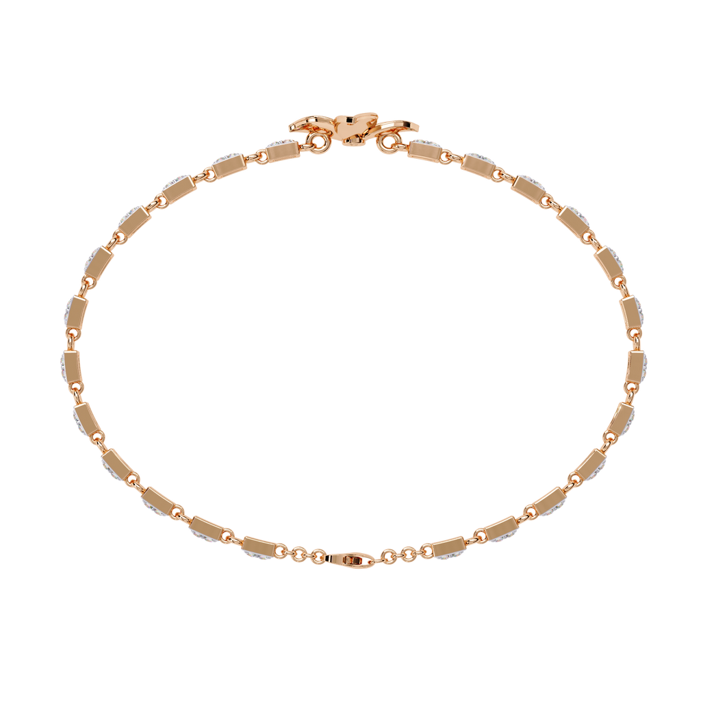 Petal Prism Floral Diamond Bracelet